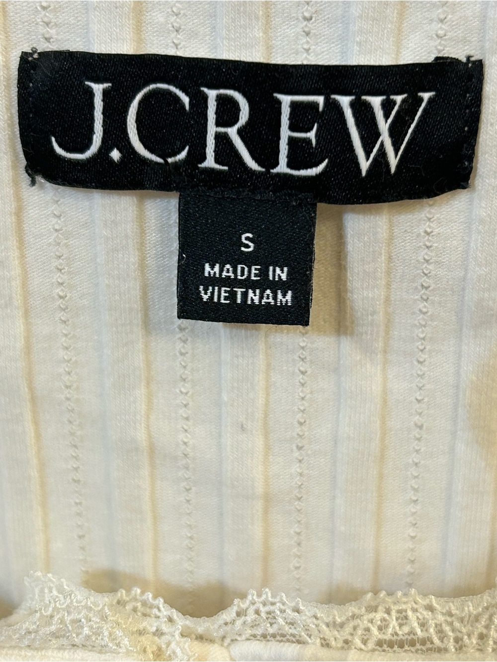 J.Crew Ribbed Lace-Trim
Cropped Cardigan - Picture 10 of 11